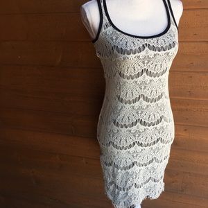 I.N.C black and cream lace dress Sz.XS